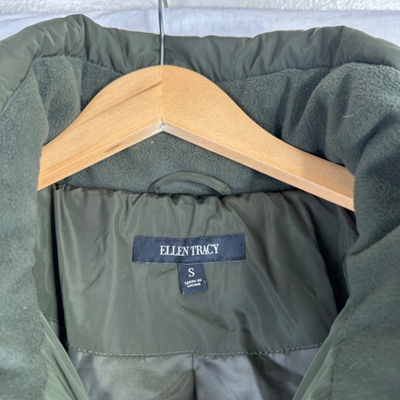 Ellen Tracy Women's Cinch Waist Quilted Jacket Olive Green Size Small‎ - Picture 5 of 11